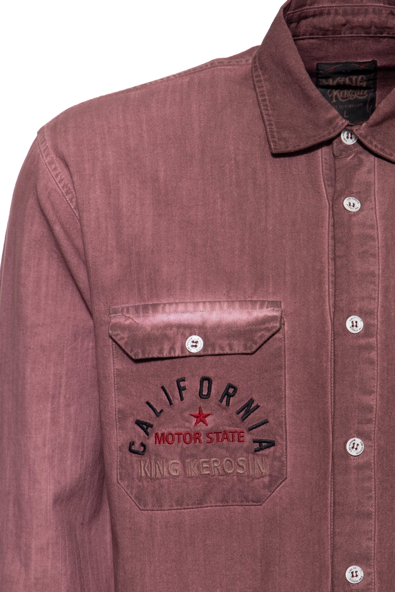 King Kerosin - Authentisches Langarmhemd «California Bear»
