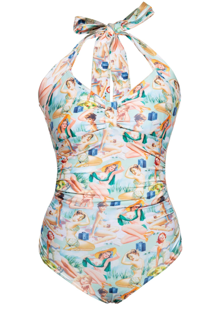 Queen Kerosin Badeanzug «Pins»