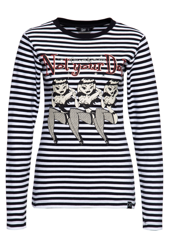 Queen Kerosin Basic Langarmshirt «Not your Doll»