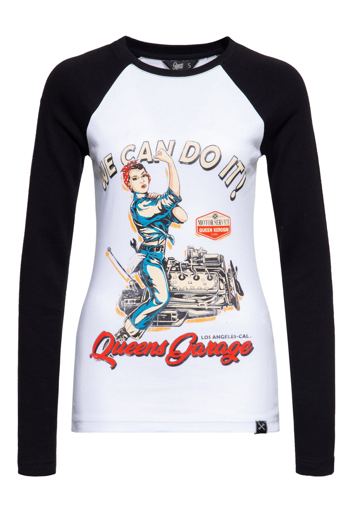 Queen Kerosin Basic Langarmshirt «We can do it»