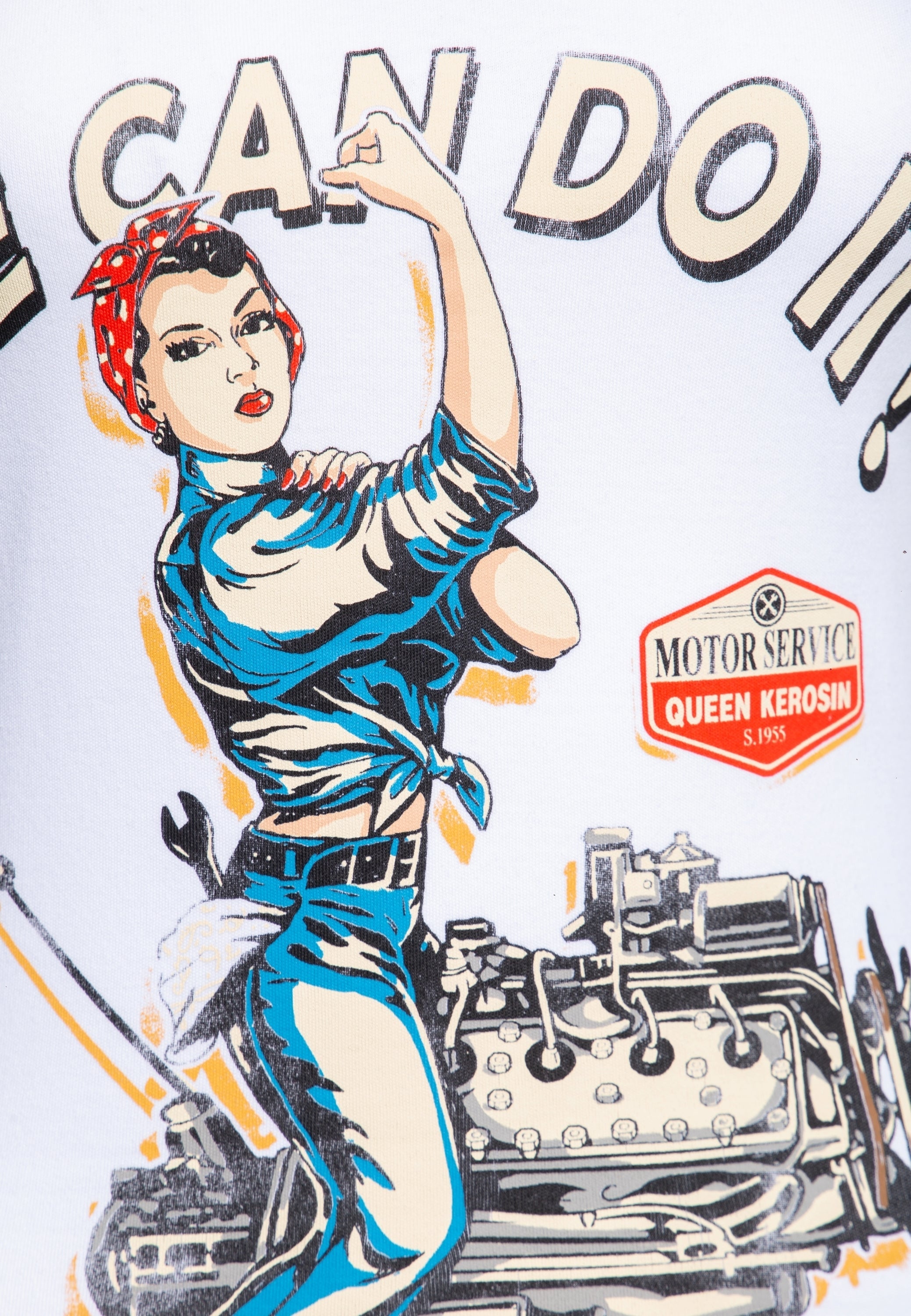 Queen Kerosin - Basic Langarmshirt «We can do it»
