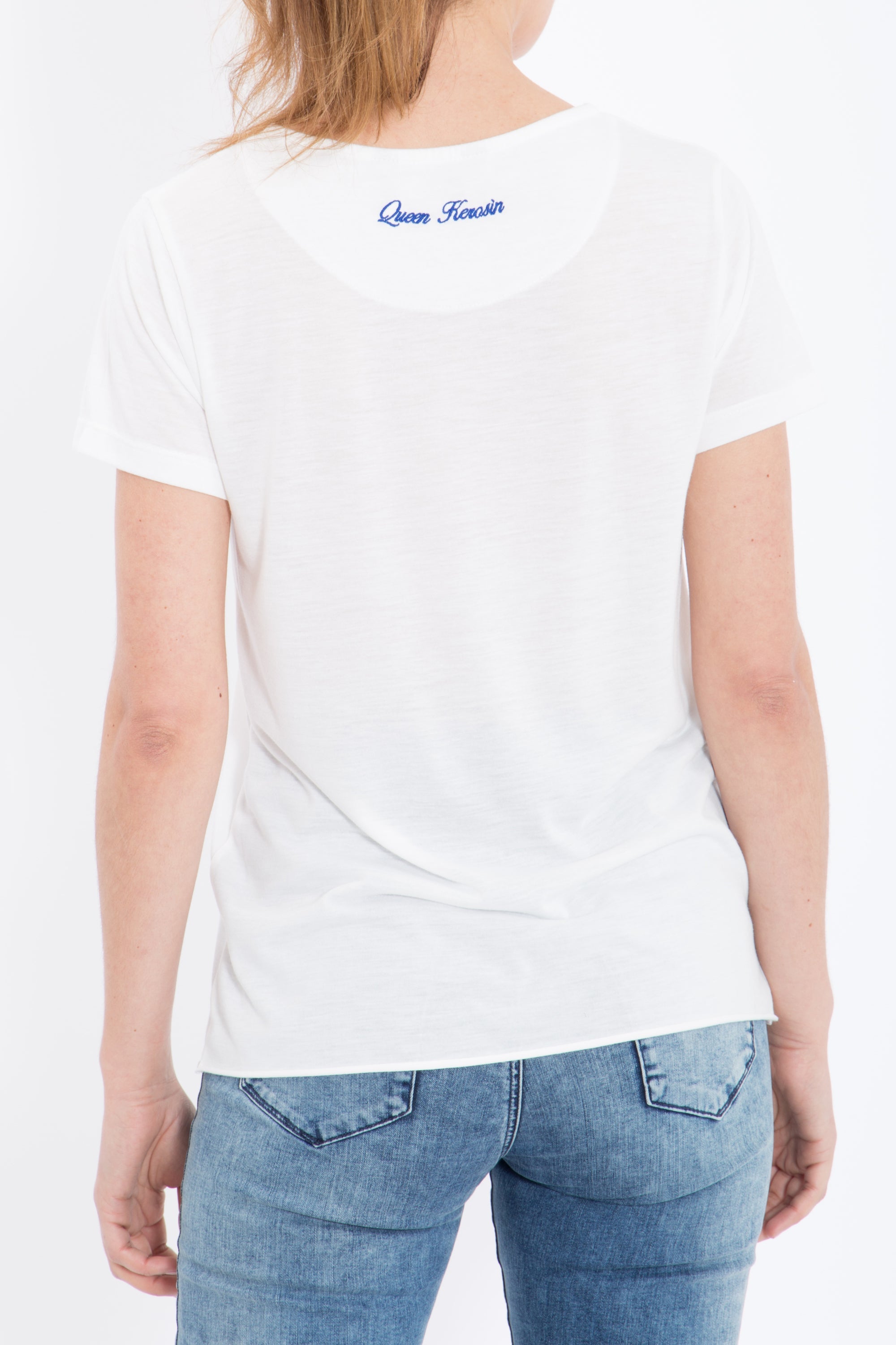 Queen Kerosin - Basic T-Shirt aus Viskose-Mix