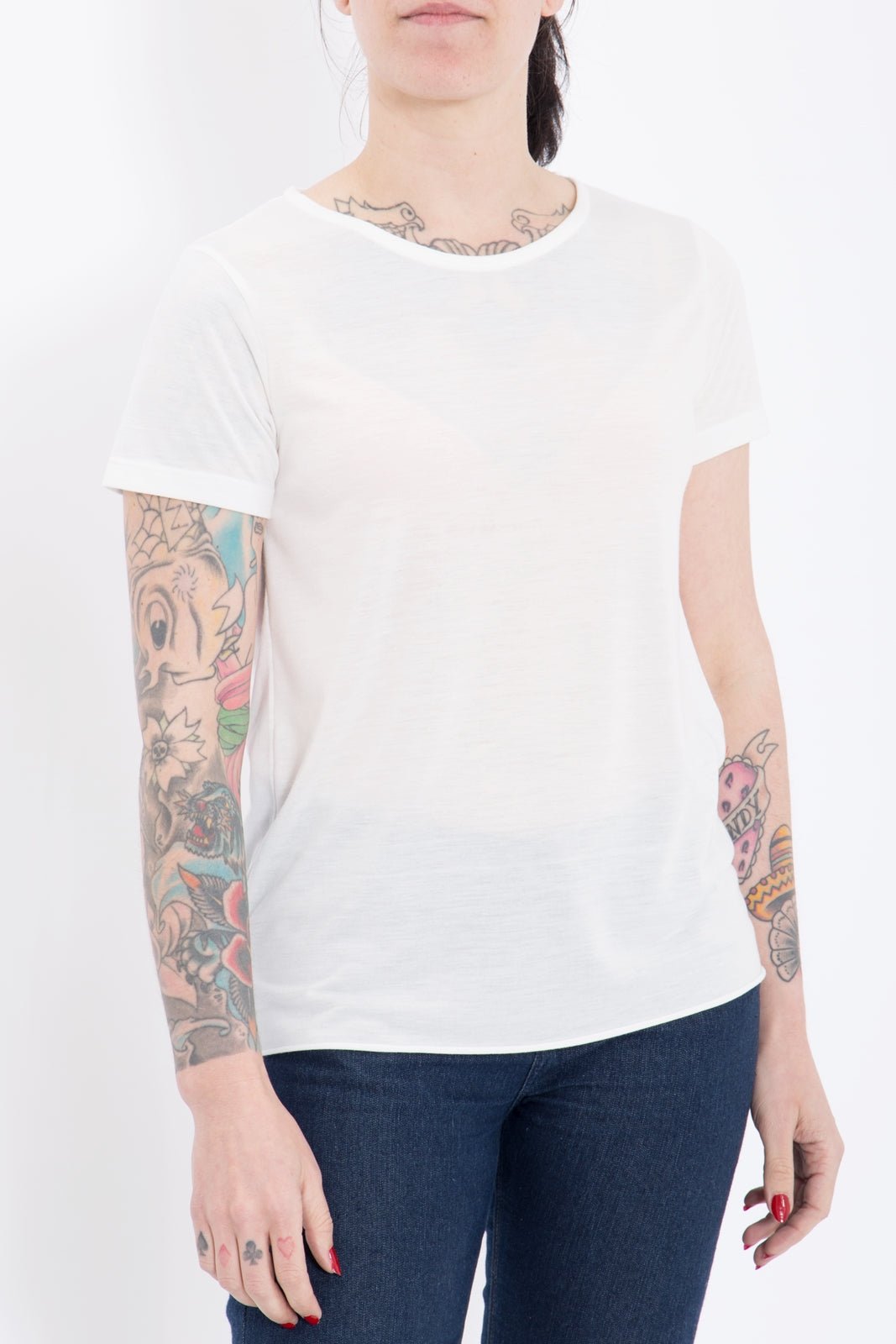 Queen Kerosin - Basic T-Shirt aus Viskose-Mix