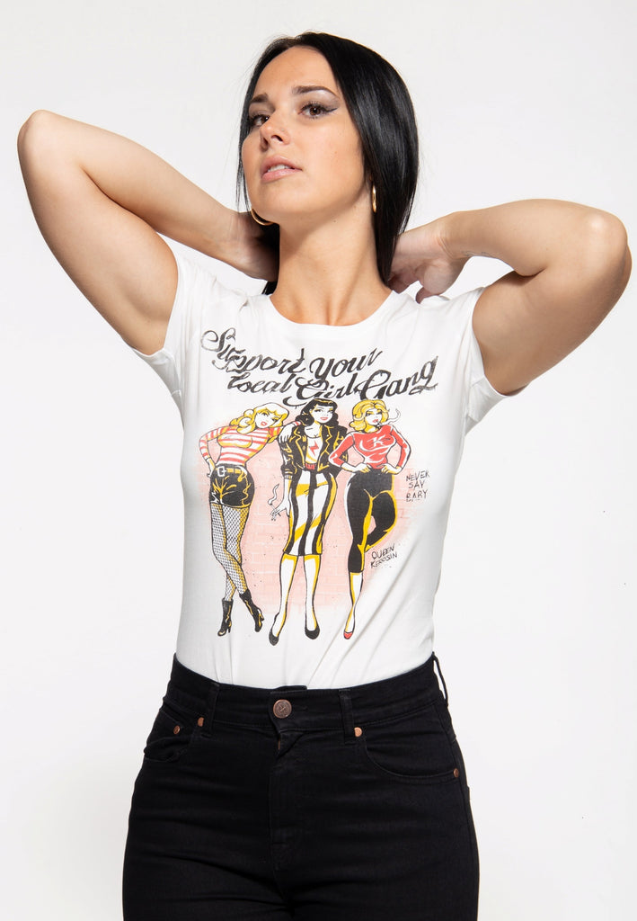 Queen Kerosin - Basic T-Shirt «Support your local Girl Gang»
