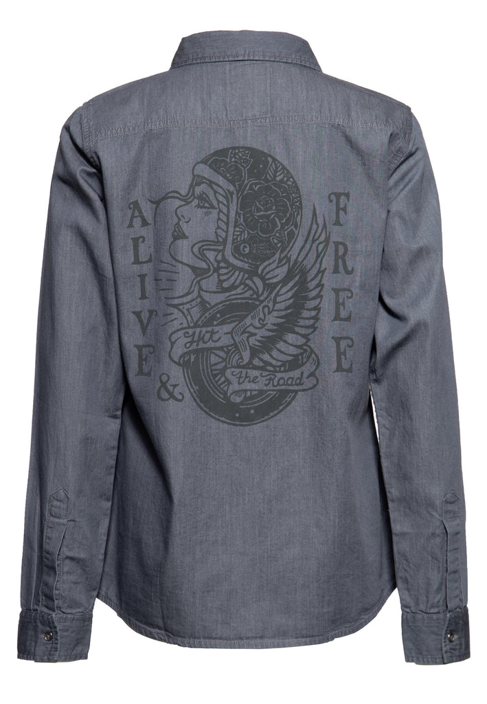 Queen Kerosin Baumwollbluse