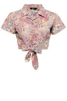 Queen Kerosin - Bluse mit hawaiianischem Muster