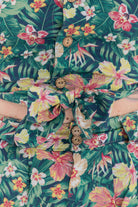 Queen Kerosin - Bluse mit tropischem Muster
