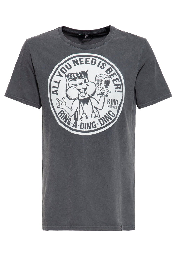 Queen Kerosin Classic T-Shirt Acid washed