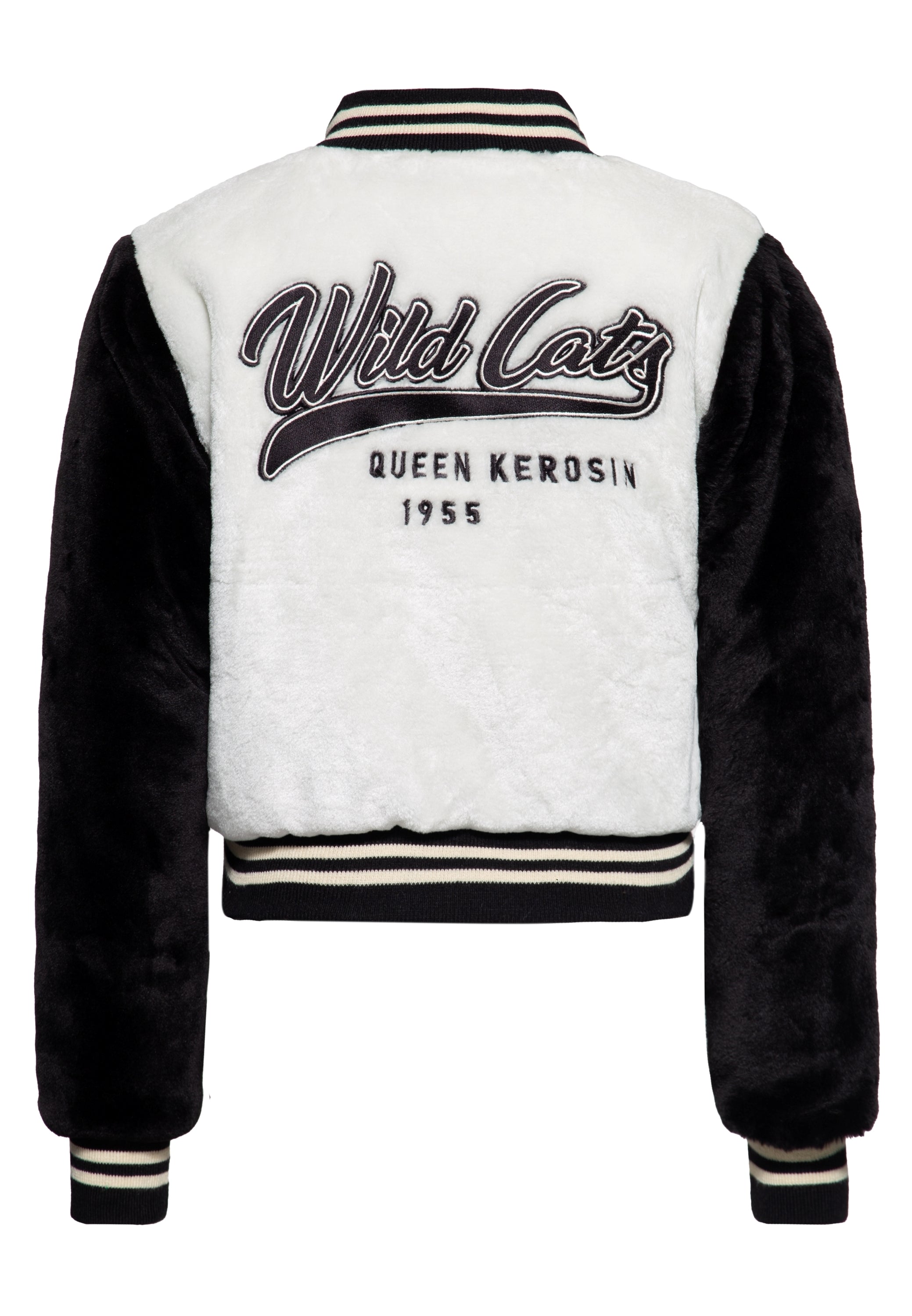 Queen Kerosin - College Fake-Fur Jacke «Wild Cats»