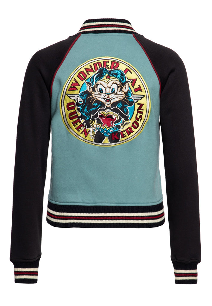 Queen Kerosin College Jacke «Wonder Cat»