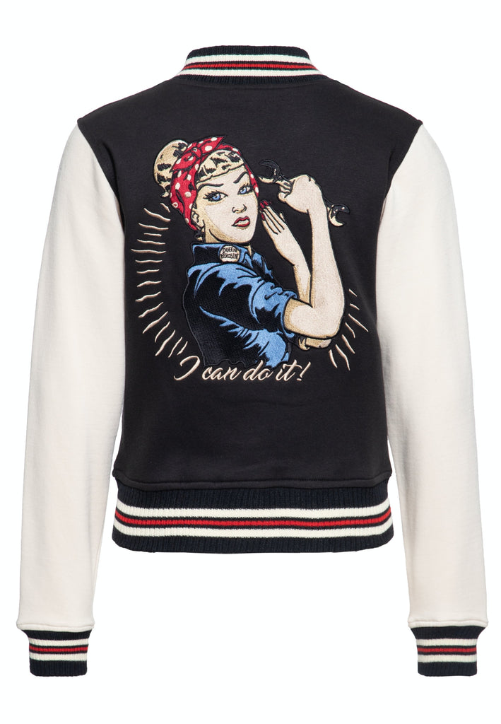 Queen Kerosin - College Sweatjacke «I Can Do It»