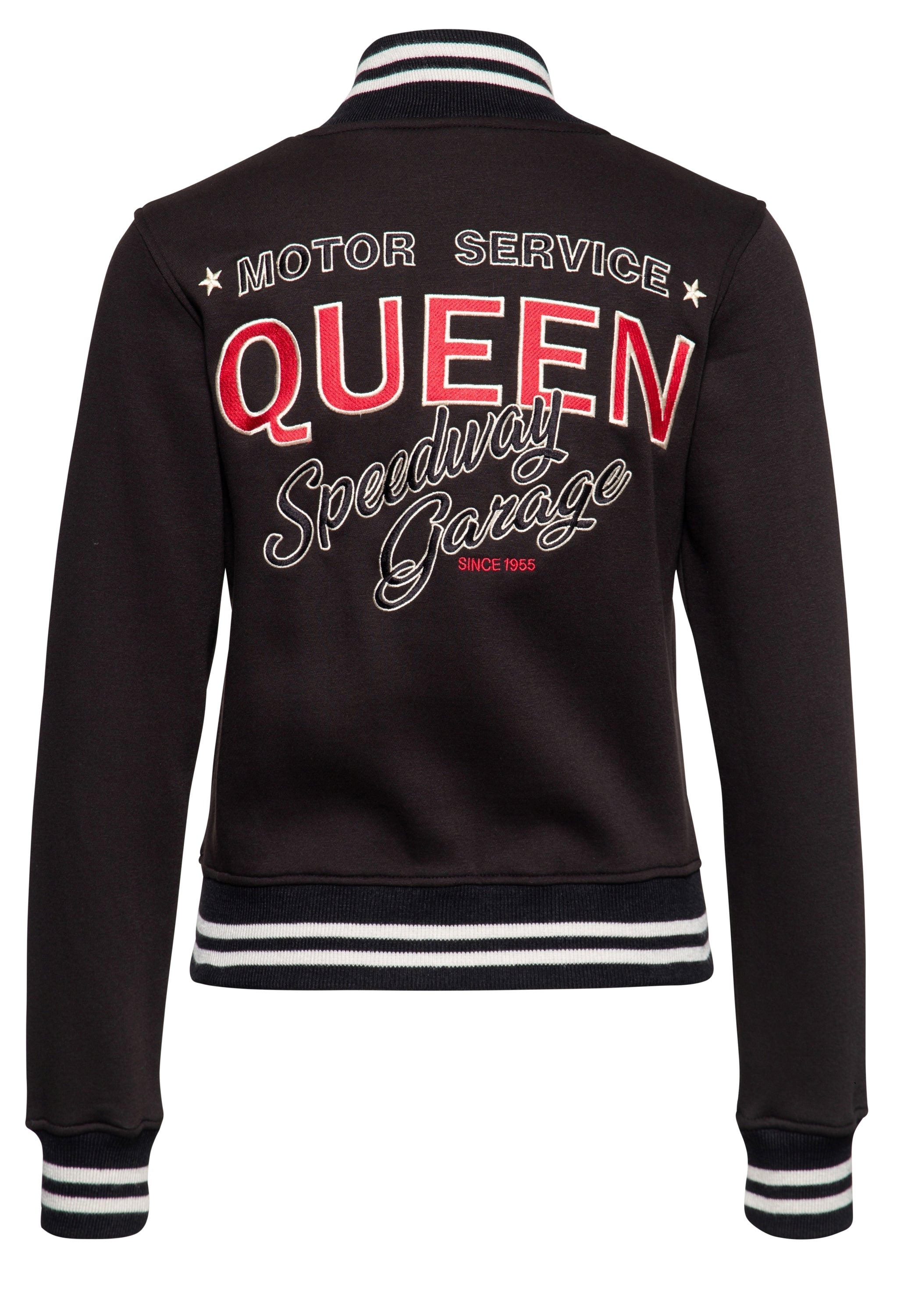Queen Kerosin - College Sweatjacke «Motor Service Queen»