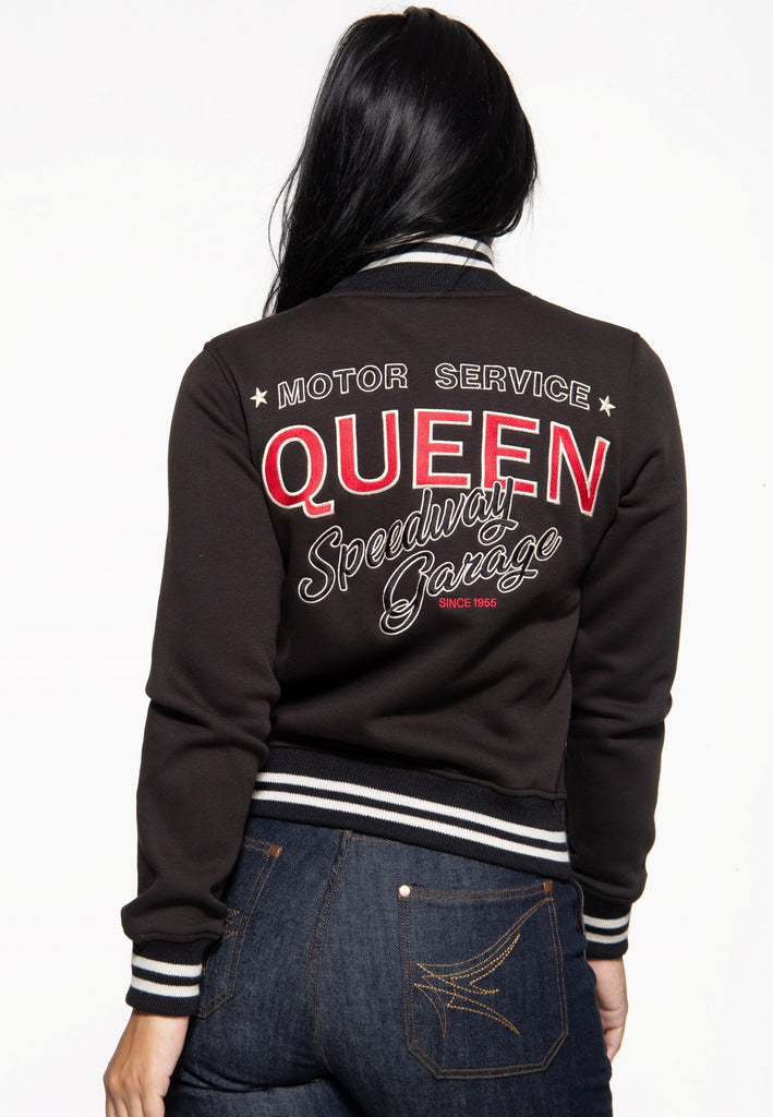 Queen Kerosin - College Sweatjacke «Motor Service Queen»