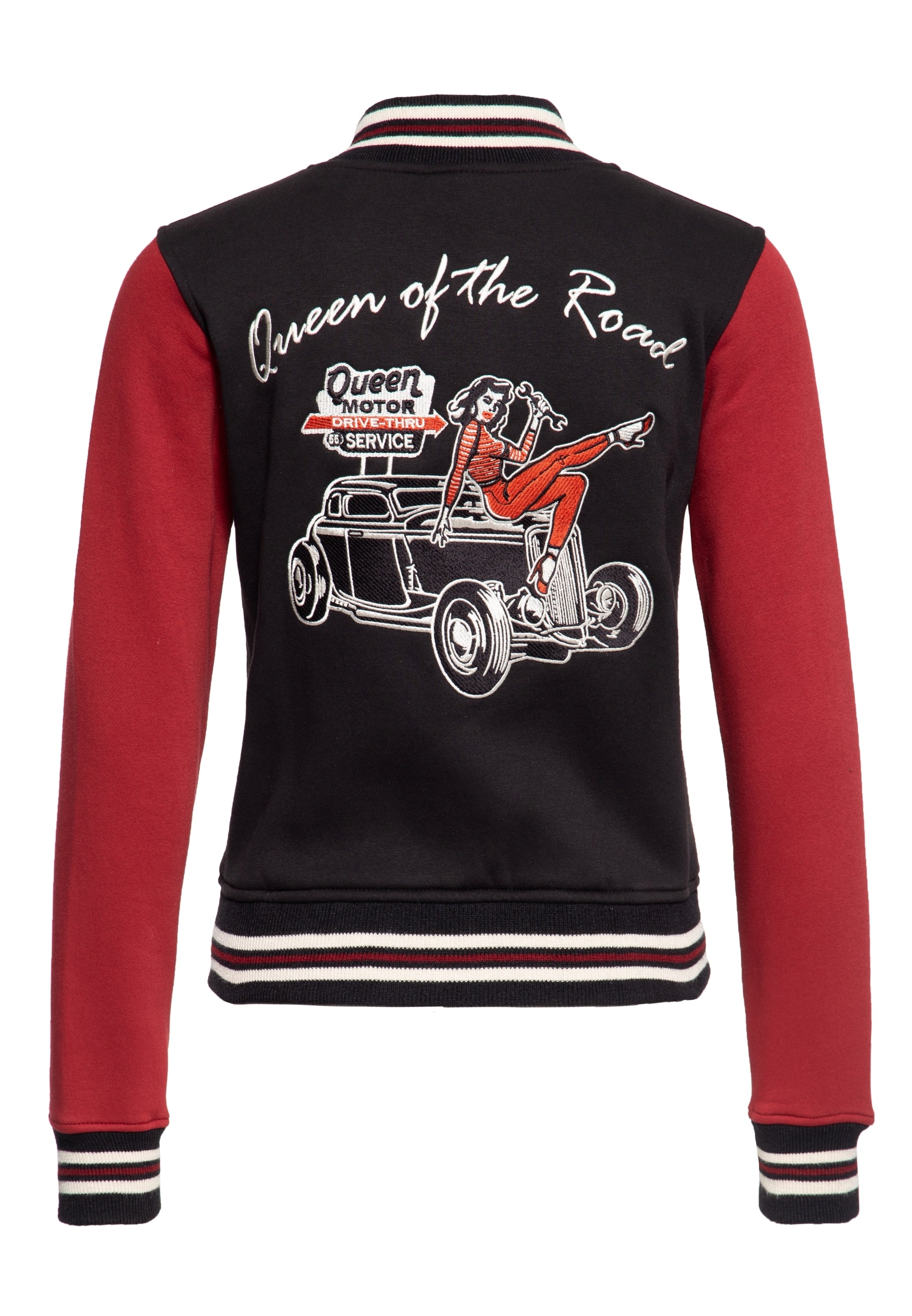 Queen Kerosin - College Sweatjacke «Queen of the Road»