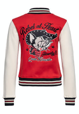 College Sweatjacke «Rebel at Heart» College & Baseball Jacken von Queen Kerosin