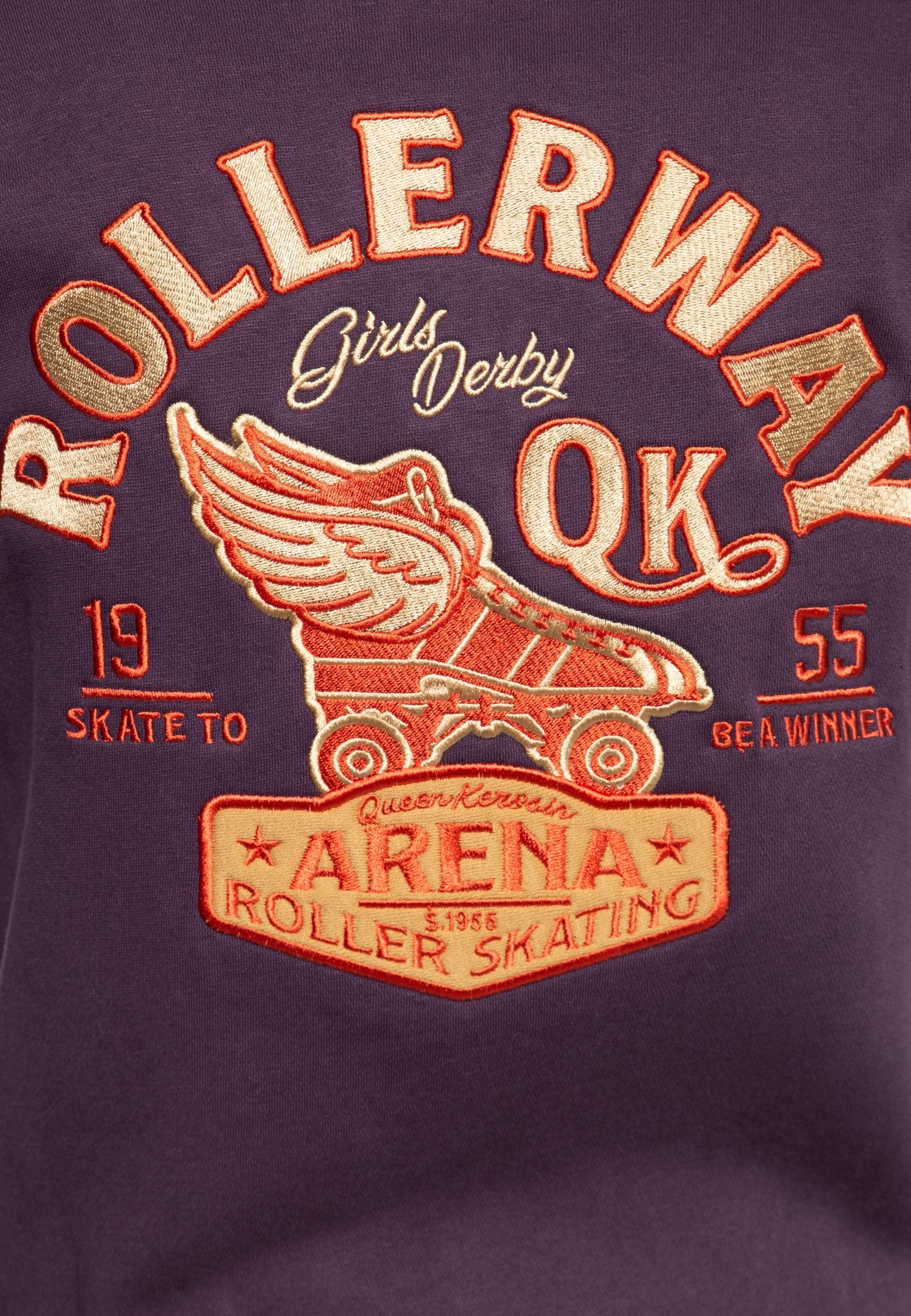 Queen Kerosin - College Sweatjacke «Rollerway»