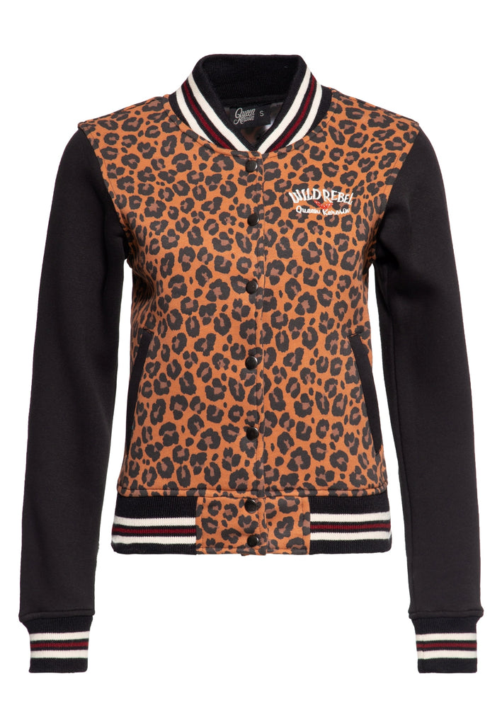 Queen Kerosin - College Sweatjacke «Wild Rebel»