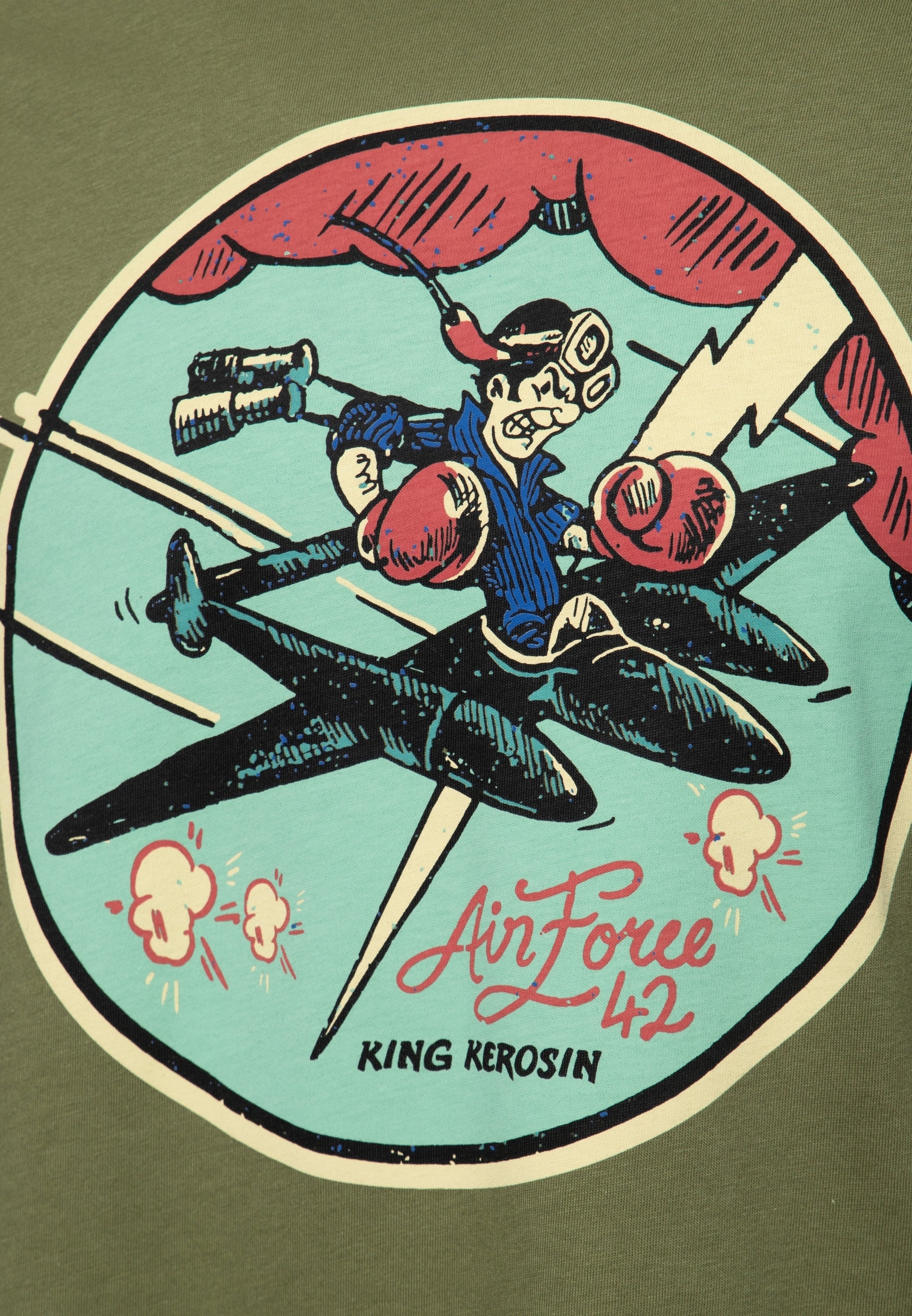 King Kerosin - Contrast T-Shirt «Airforce 42»