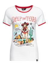 Contrast T-Shirt «Deep in Texas» T-Shirts von Queen Kerosin