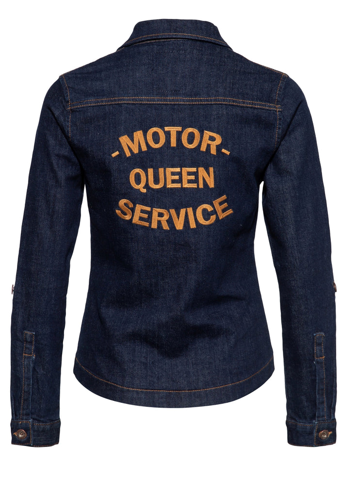 Queen Kerosin - Denim Hemdbluse «Motor Queen Service»