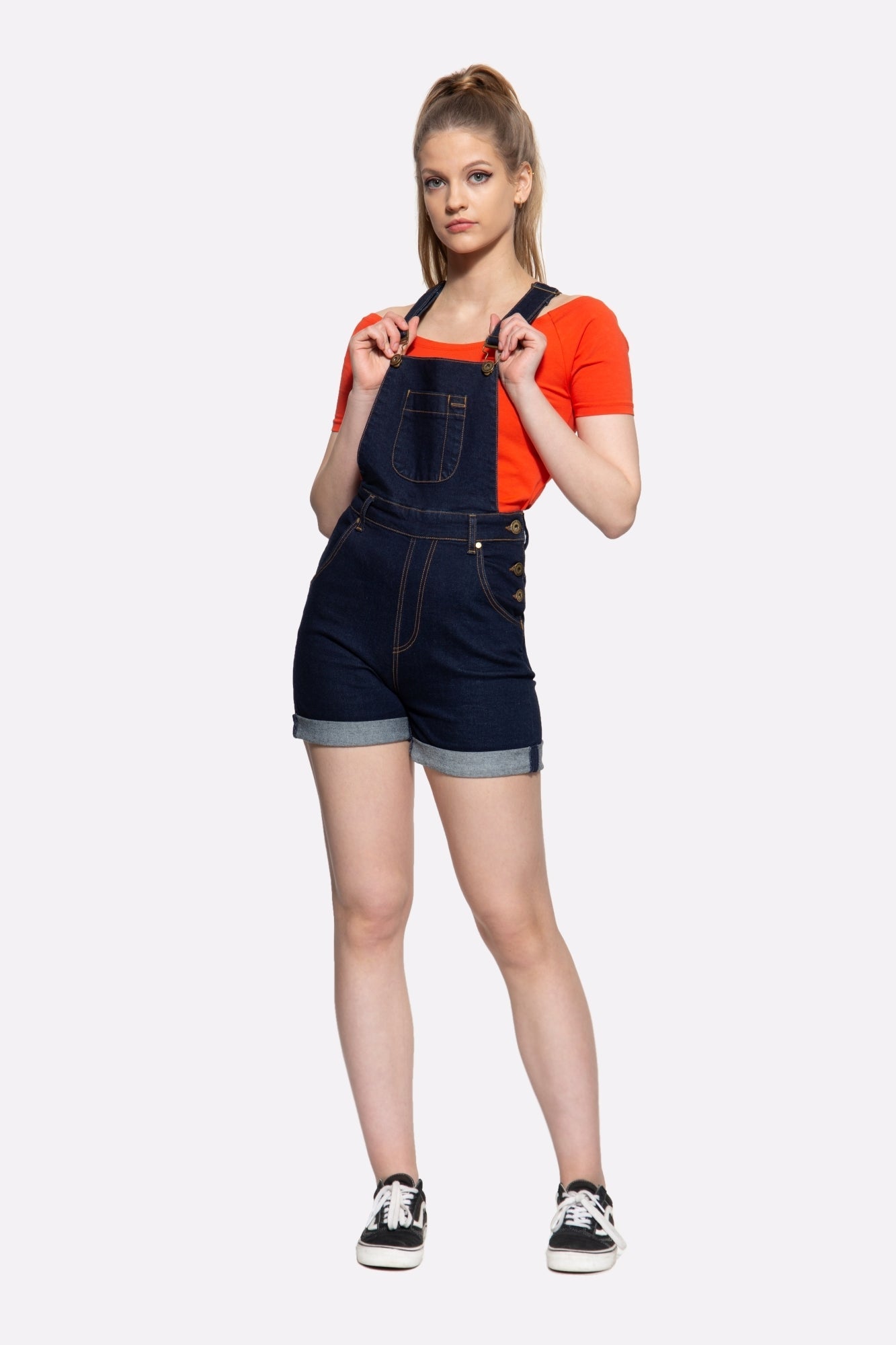 Queen Kerosin - Denim Latz-Shorts