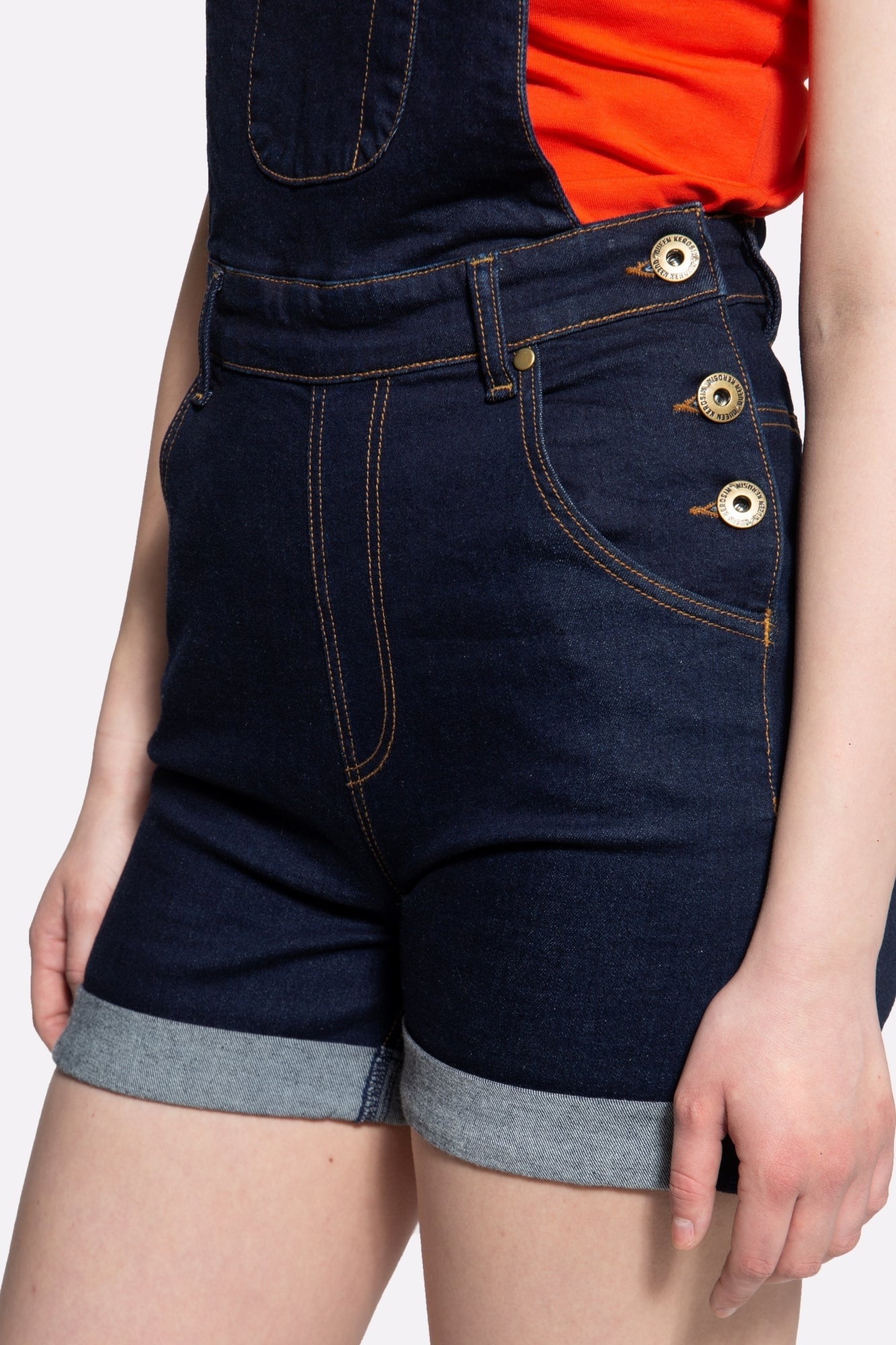 Queen Kerosin - Denim Latz-Shorts