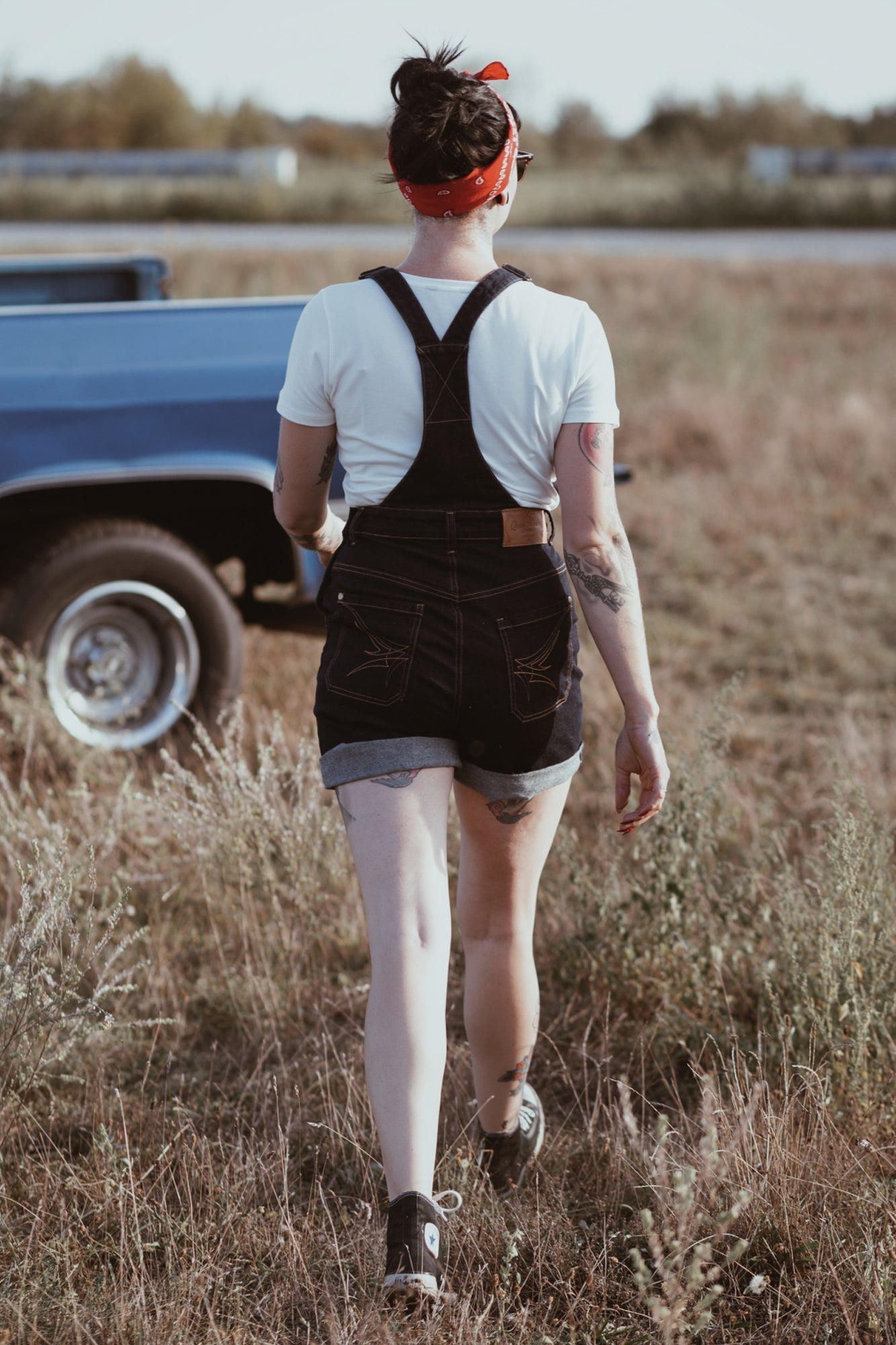 Queen Kerosin - Denim Latz-Shorts