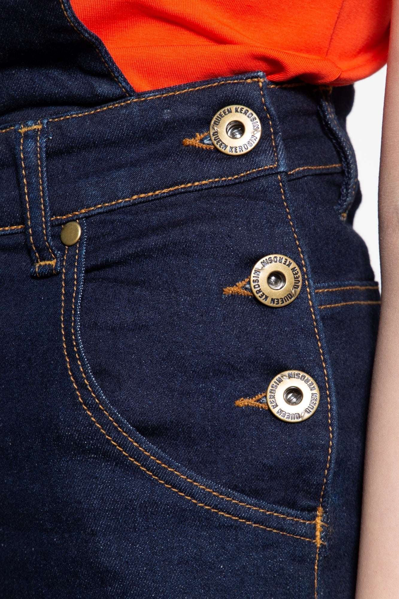 Queen Kerosin - Denim Latz-Shorts