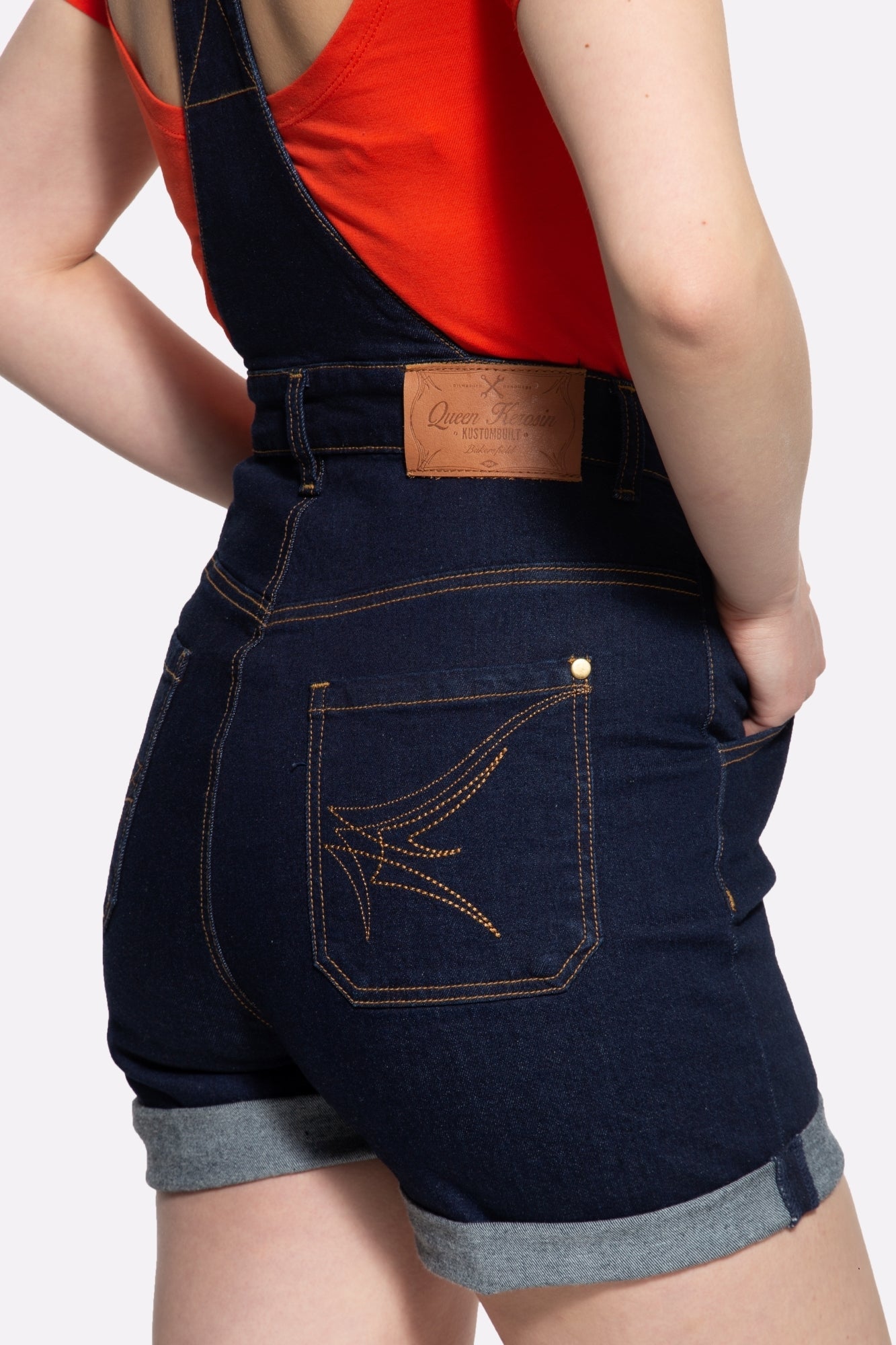 Queen Kerosin - Denim Latz-Shorts