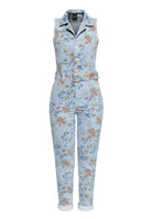 Queen Kerosin - Denim Overall mit Allover-Print «Hawaii»