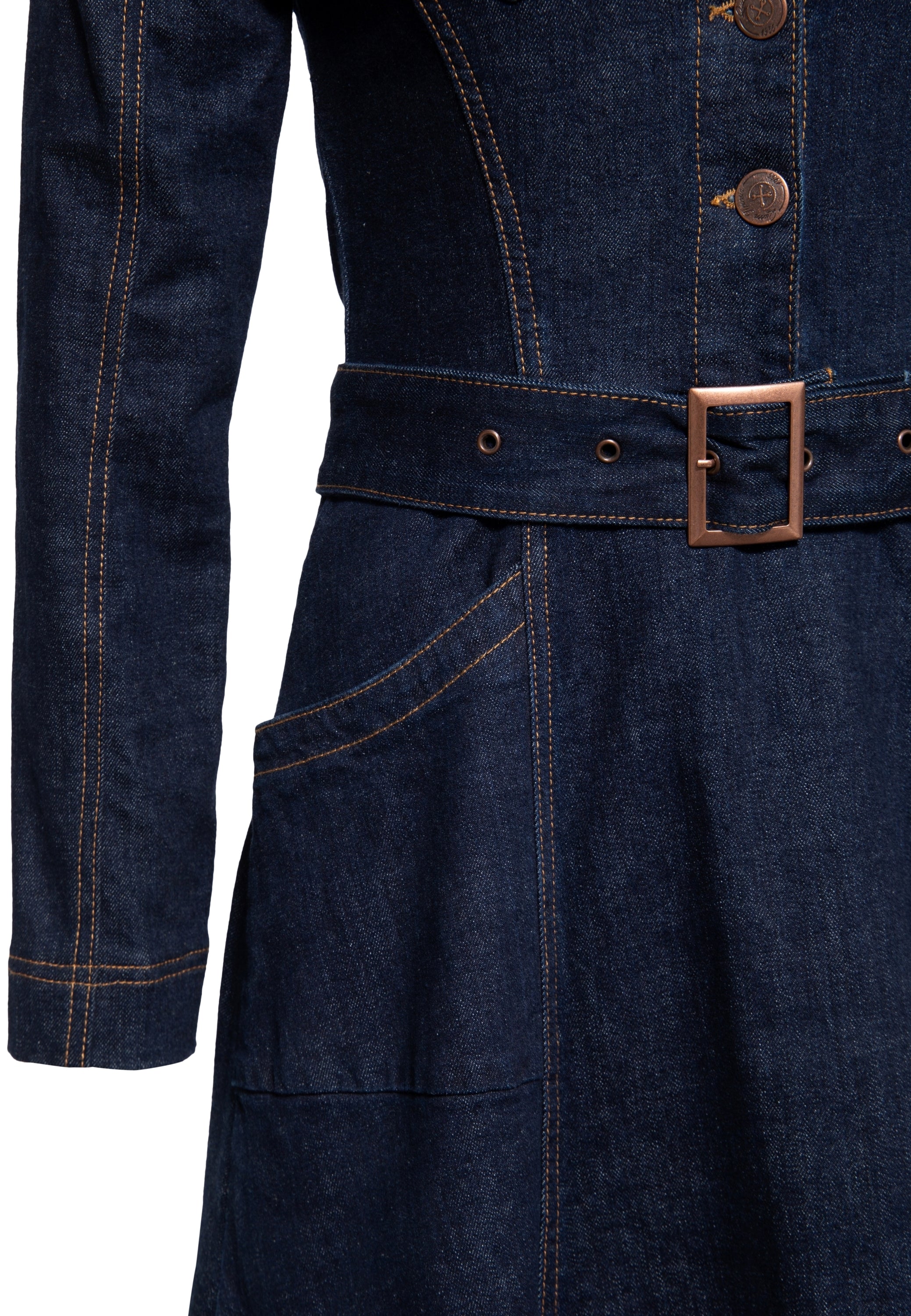 Queen Kerosin - Denim Swing-Dress «Q Crown»
