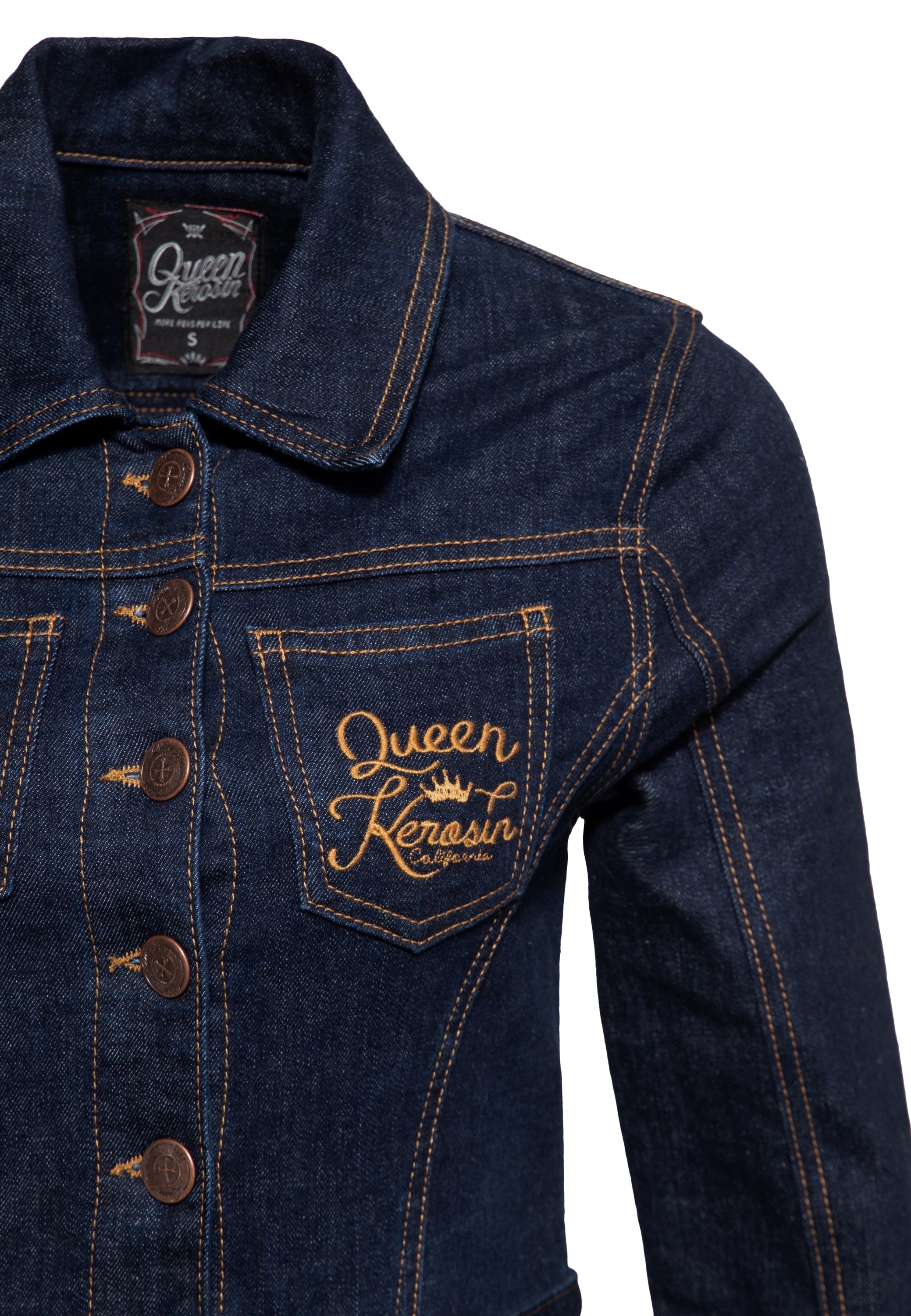 Queen Kerosin - Denim Swing-Dress «Q Crown»