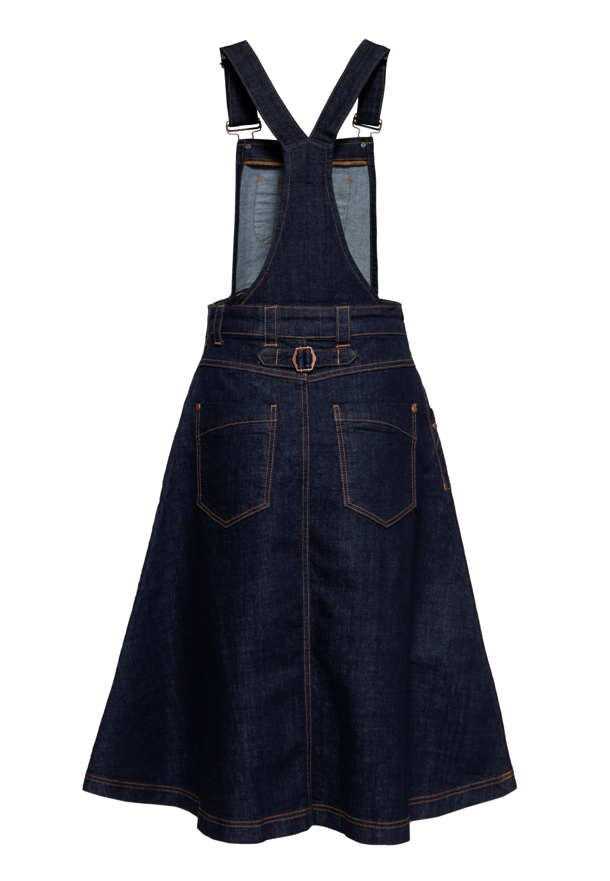 Queen Kerosin - Denim Swing Latz-Kleid