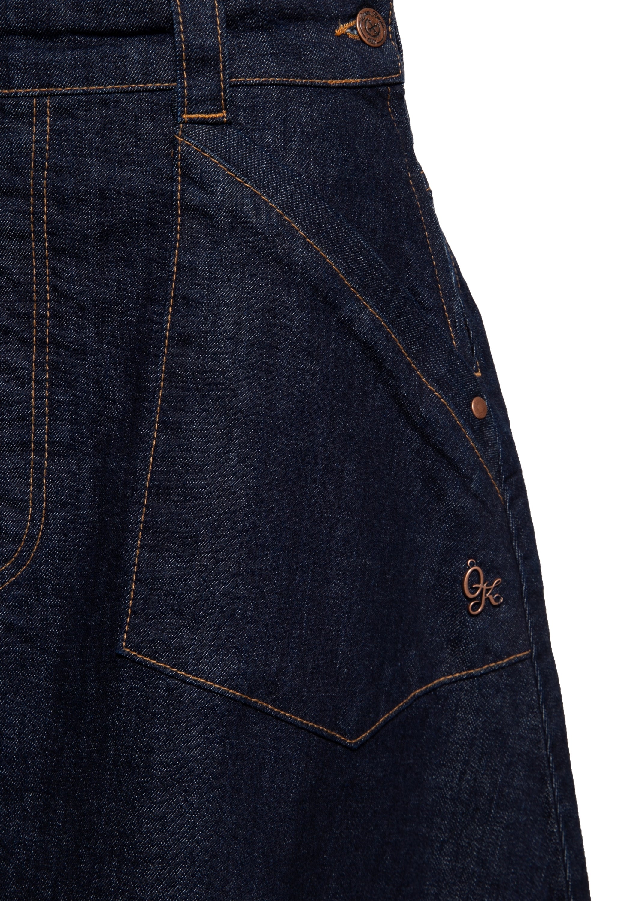 Queen Kerosin - Denim Swing Latz-Kleid