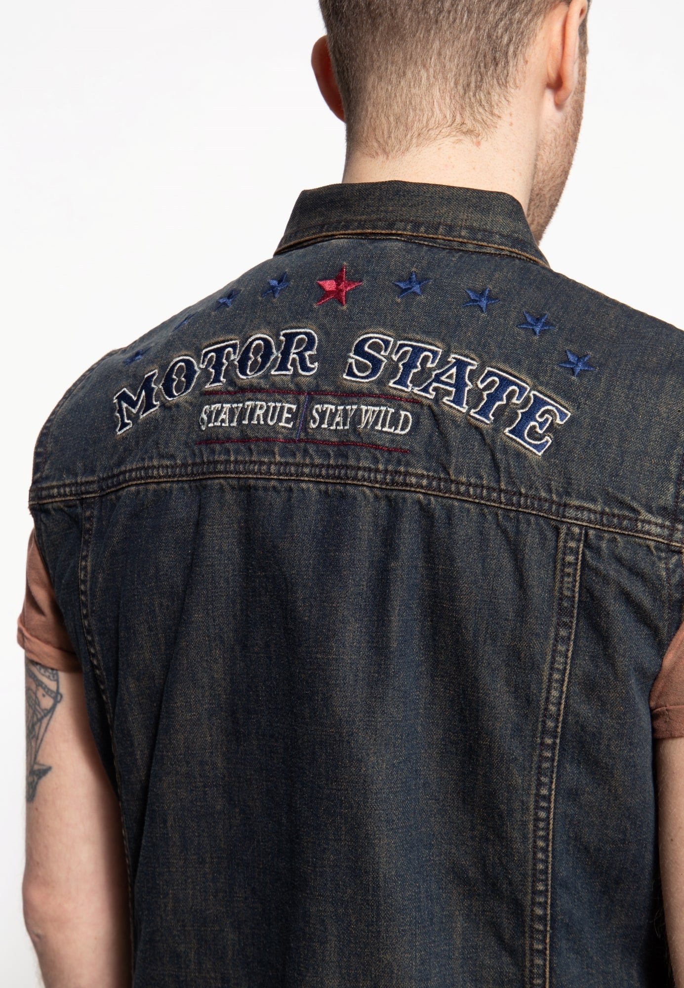 King Kerosin - Denim Weste «Motor State»