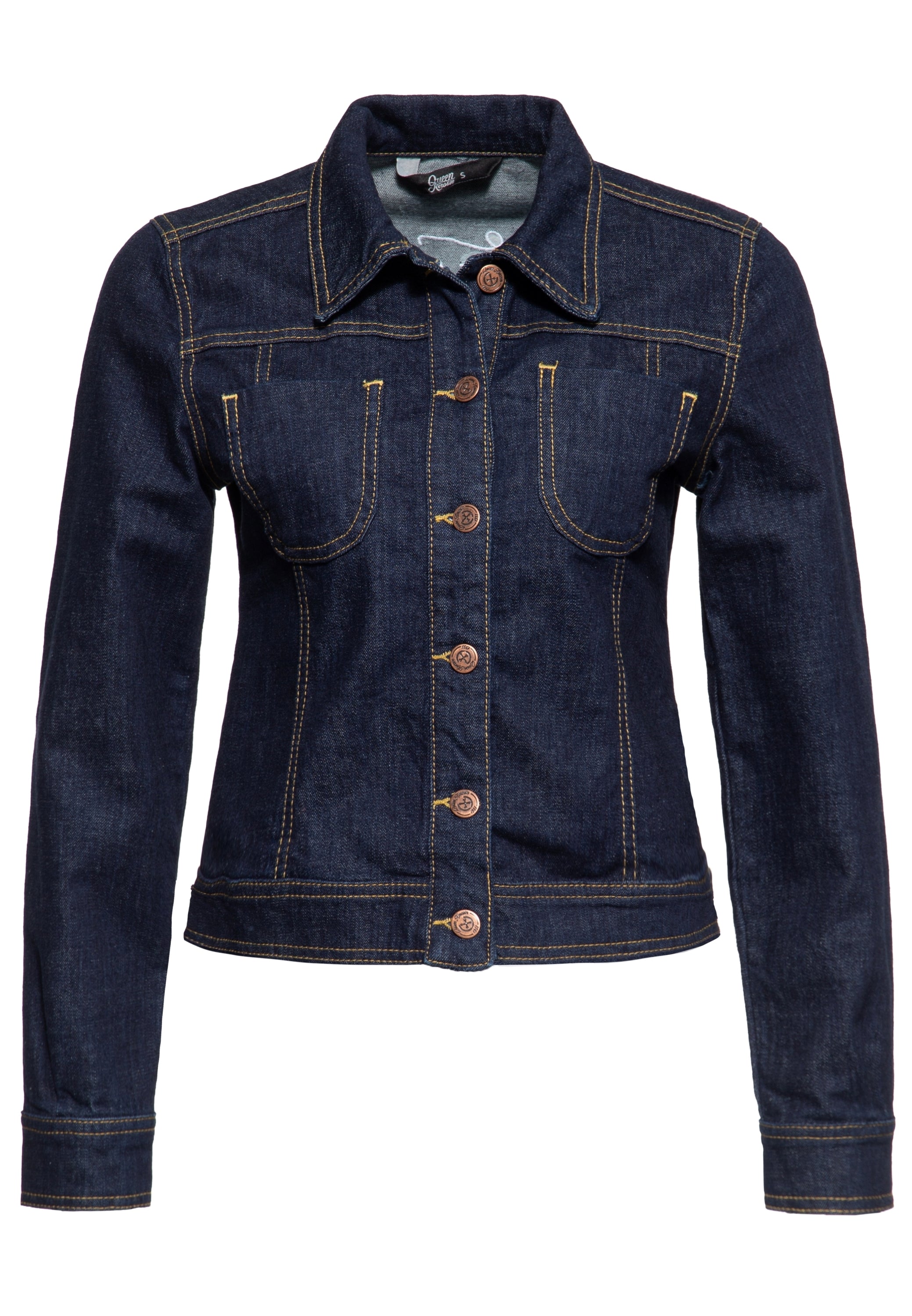 Queen Kerosin - Denim Workwear Jacke «Rock'n'Roll Rebel Queen»