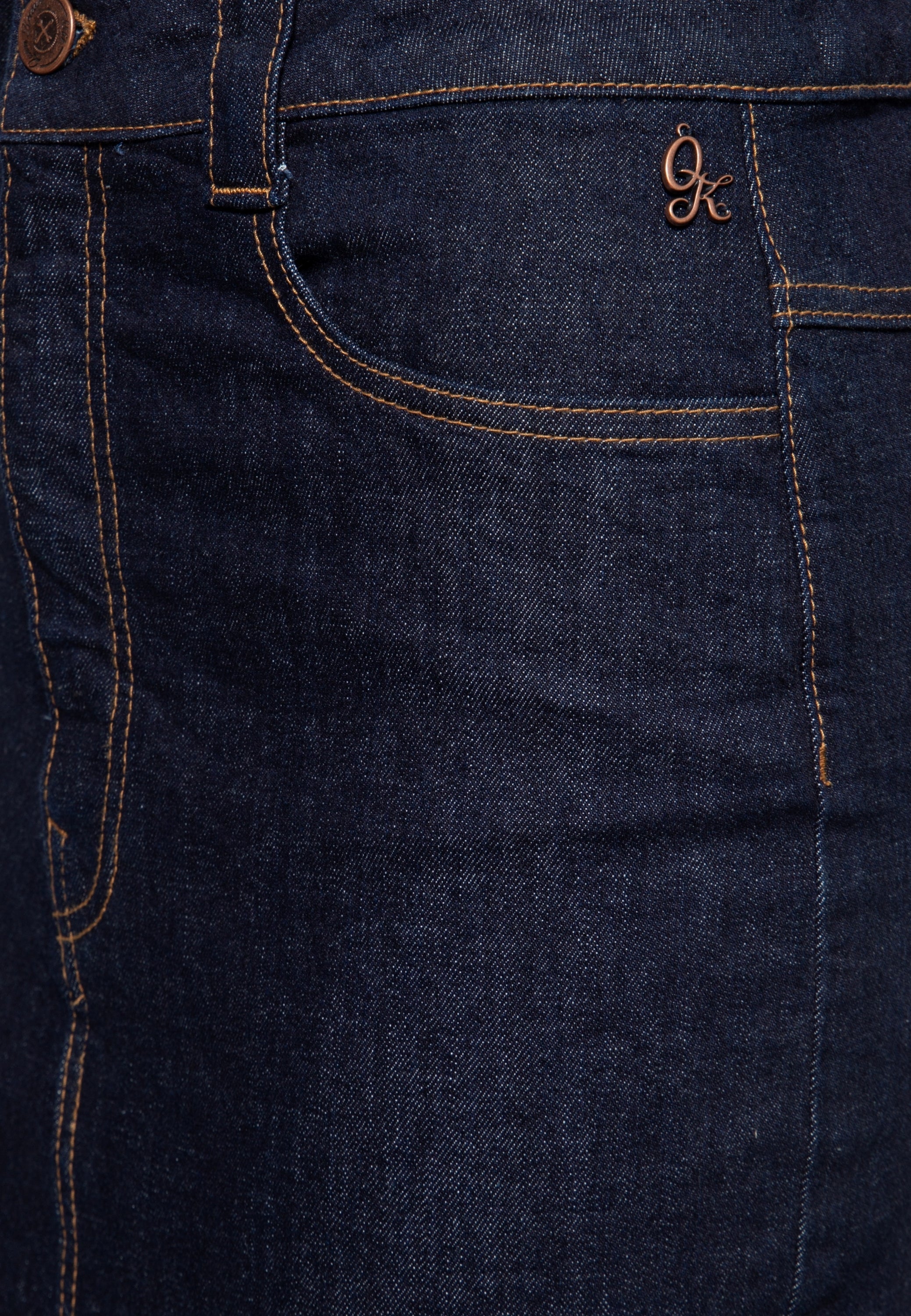 Queen Kerosin - Denim Workwear Pencil Rock «Cinch Back»