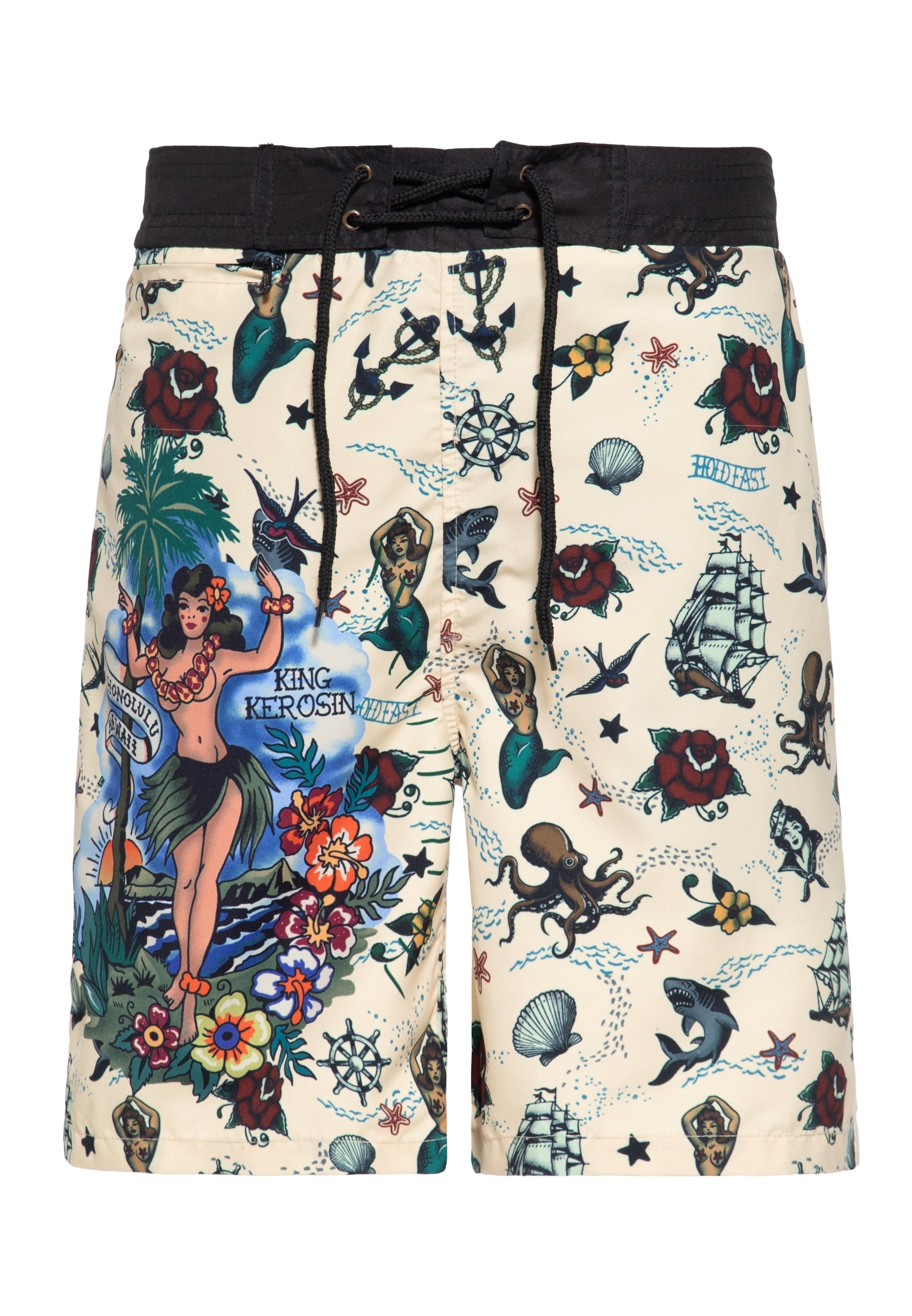 King Kerosin - Designer-Badeshorts «Honolulu Hawaii»