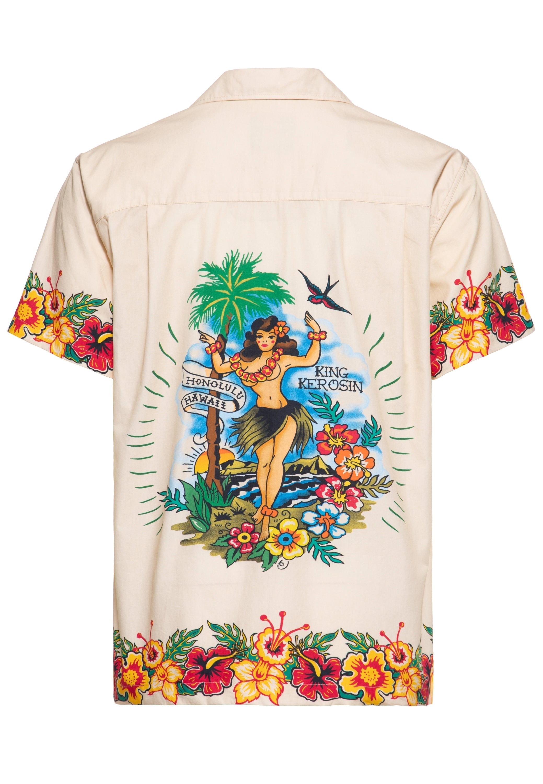 King Kerosin - Hawaiihemd aus Bio-Baumwolle «Honolulu Hawaii»