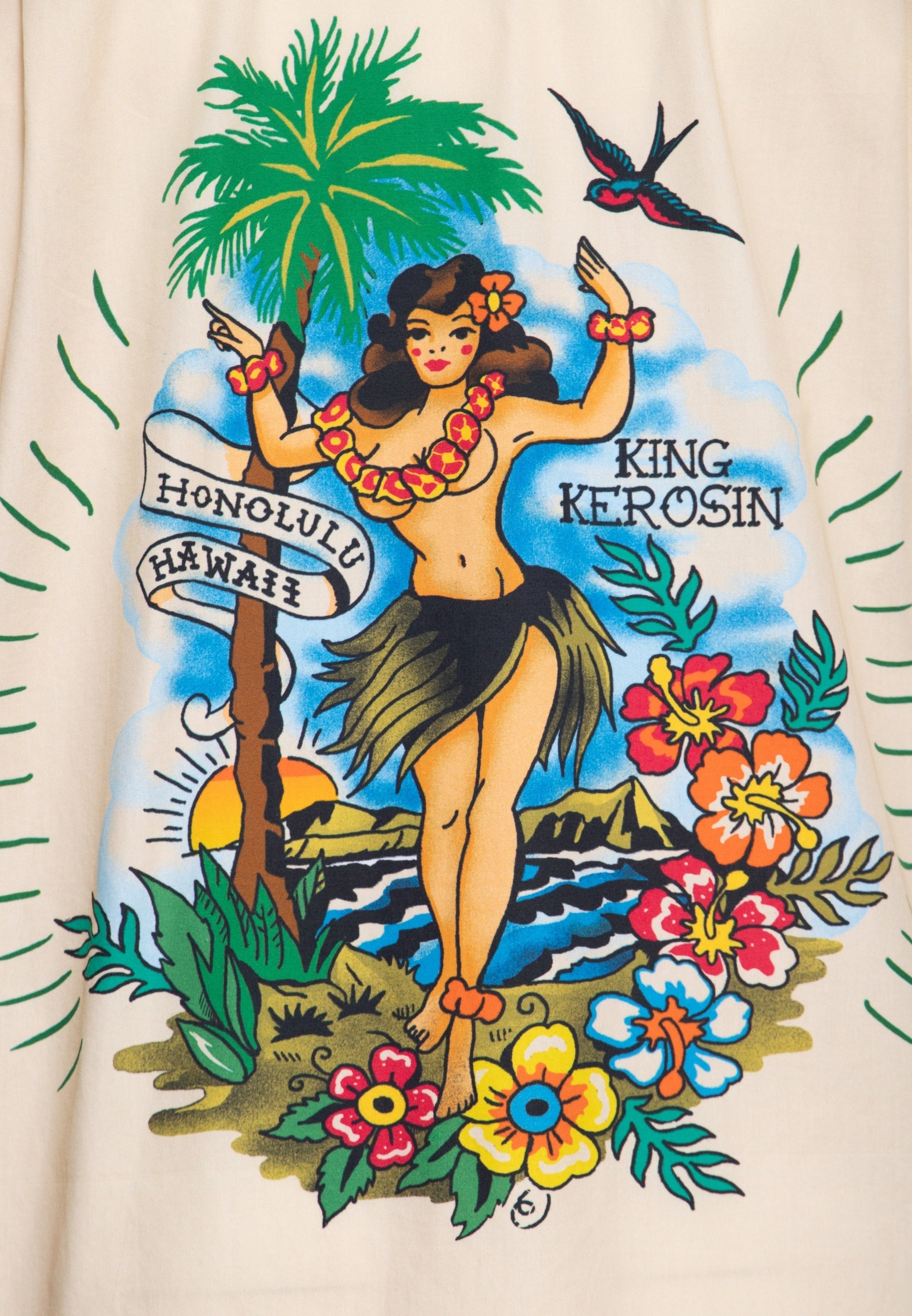 King Kerosin - Hawaiihemd aus Bio-Baumwolle «Honolulu Hawaii»