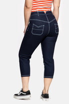 Queen Kerosin - High Waist Slim Fit Capri Jeans «Betty»