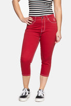 Queen Kerosin - High Waist Slim Fit Capri Jeans «Betty»