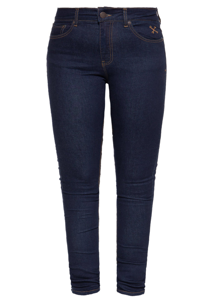 Queen Kerosin - High Waist Slim Fit Jeans im 5-Pocket-Design «Betty»