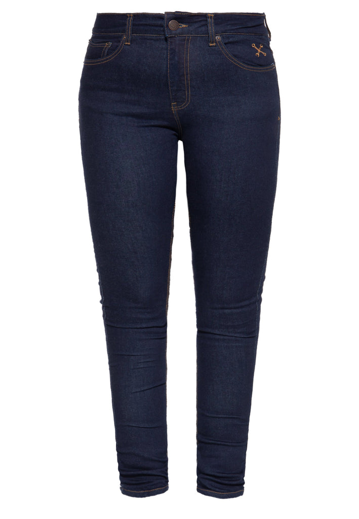 Queen Kerosin High Waist Slim Fit Jeans im 5-Pocket-Design «Betty»