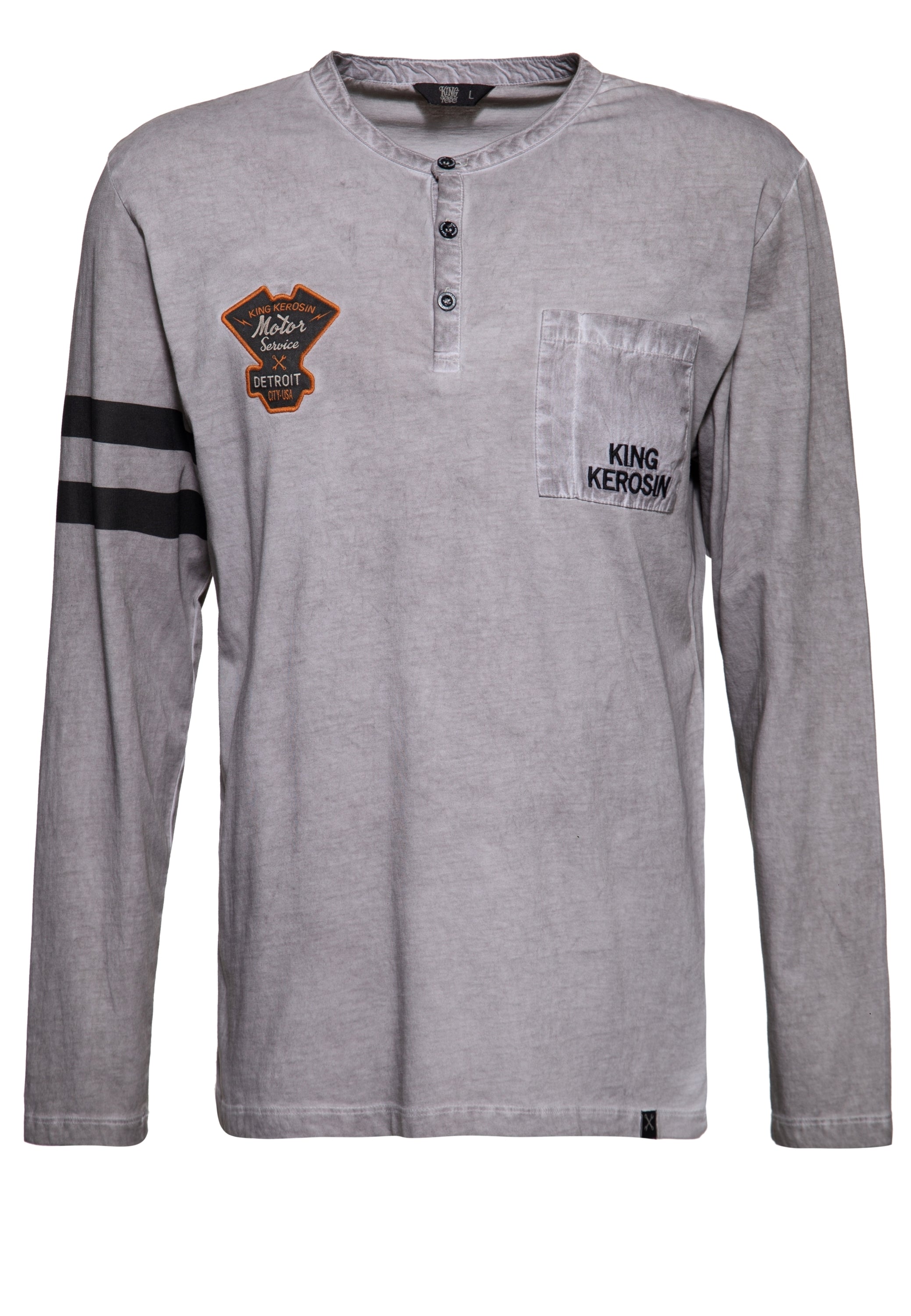 Inside Oilwashed Longsleeve «Motor Service Speedshop» - KING KEROSIN
