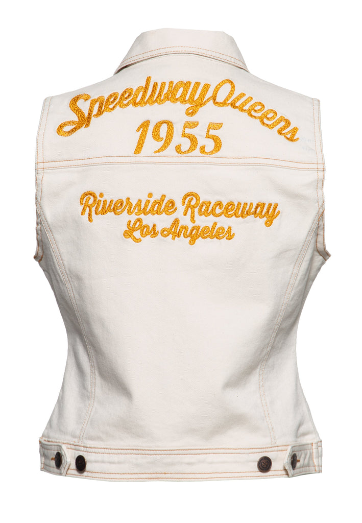 Queen Kerosin Jeans Weste «Speedway Queen»
