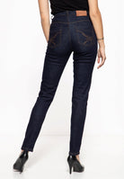 Jeanshose mit Kontrast Stickerei - KING KEROSIN