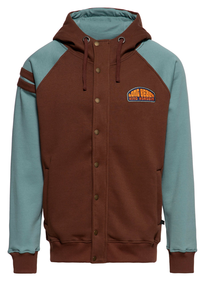 Queen Kerosin Kapuzen-Sweatjacke «Long Beach»