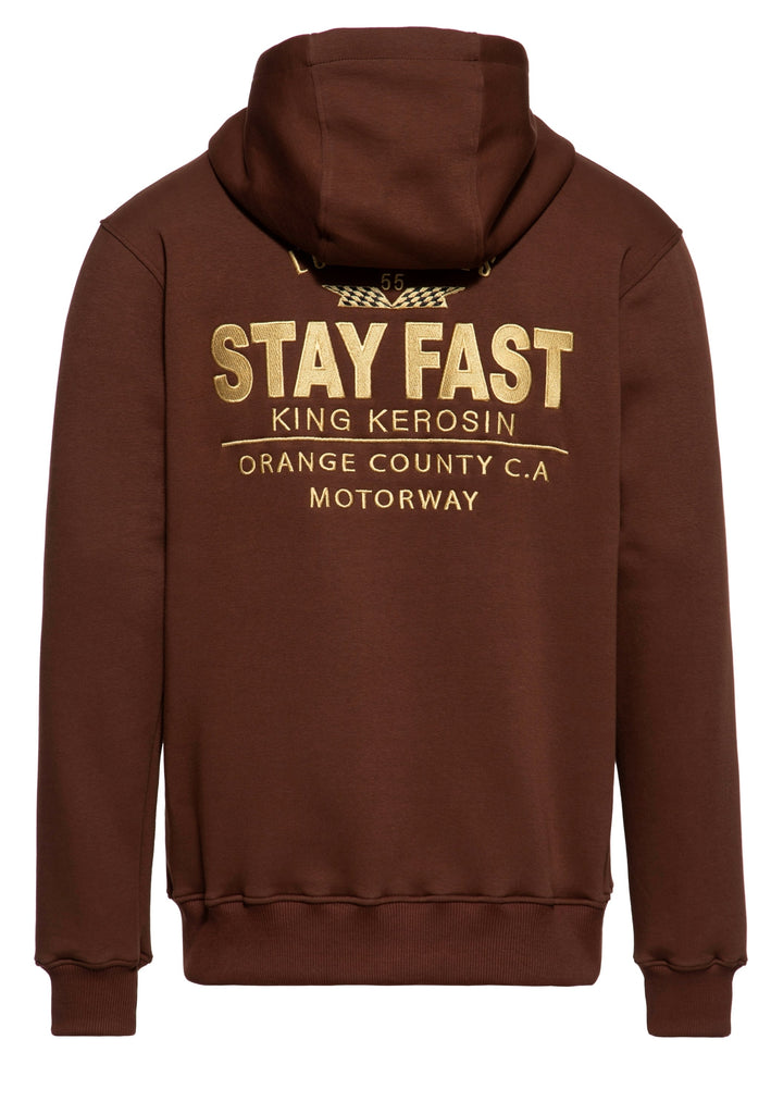 Queen Kerosin Kapuzen-Sweatjacke «Stay Fast»