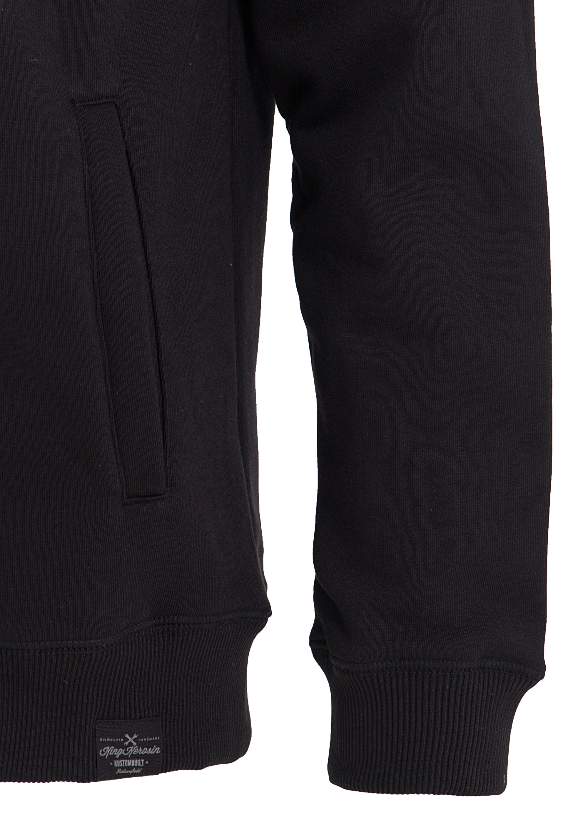 Kapuzensweatjacke mit Front Print «Born Bad» - KING KEROSIN